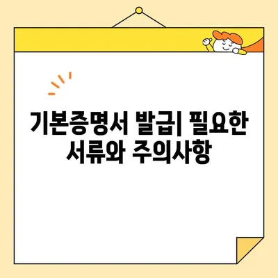 기본증명서 인터넷 발급| 기본/상세/특정 유형, 어떤 것을 발급해야 할까요? | 종류별 발급 방법, 필요 서류, 주의 사항