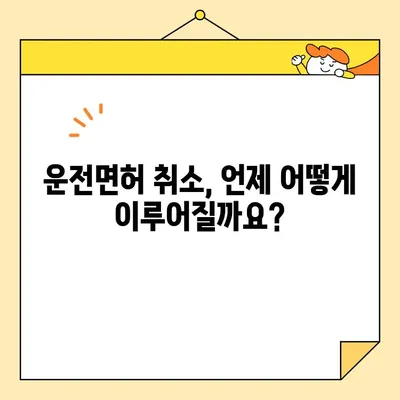 운전면허증 취소, 이럴 땐 어떻게 해야 할까요? | 운전면허 취소 사유, 절차, 구제 방법, 면허 재취득
