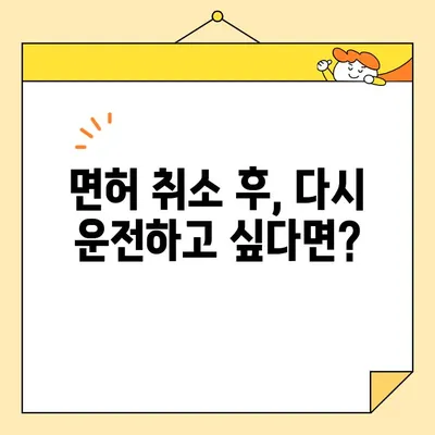 운전면허증 취소, 이럴 땐 어떻게 해야 할까요? | 운전면허 취소 사유, 절차, 구제 방법, 면허 재취득