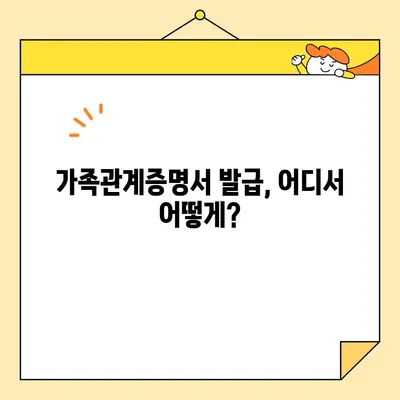 가족관계증명서 온라인 발급 완벽 가이드| 핸드폰 무인 발급기 포함 | 온라인 발급, 핸드폰, 무인 발급기, 가족관계증명서