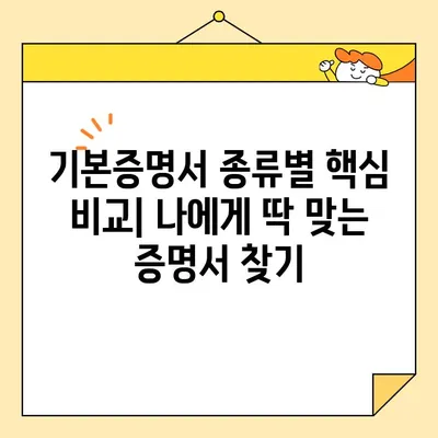 기본증명서 인터넷 발급, 종류별 차이점 완벽 정리 | 온라인 발급, 종류 비교, 필요 서류