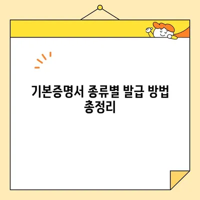 기본증명서 인터넷 발급, 기본/상세/특정 정보 한번에 확인하기 | 온라인 발급, 종류, 필요서류, 발급 방법