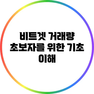비트겟 거래량: 초보자를 위한 기초 이해