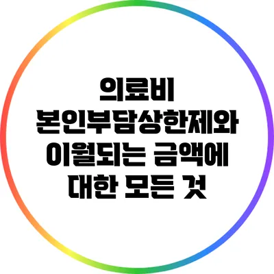 의료비 본인부담상한제와 이월되는 금액에 대한 모든 것