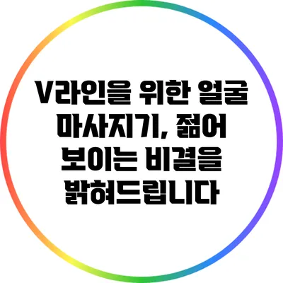 V라인을 위한 얼굴 마사지기, 젊어 보이는 비결을 밝혀드립니다