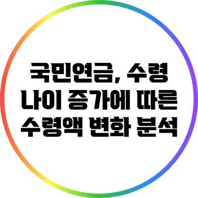 국민연금, 수령 나이 증가에 따른 수령액 변화 분석