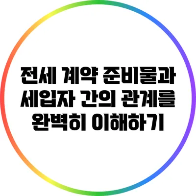 전세 계약 준비물과 세입자 간의 관계를 완벽히 이해하기