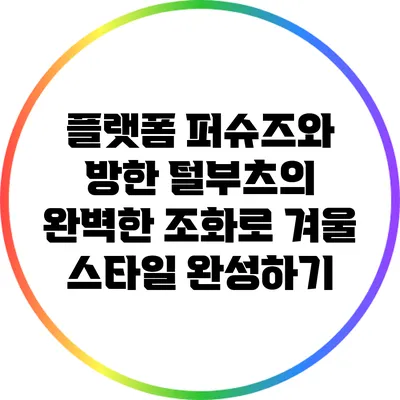 플랫폼 퍼슈즈와 방한 털부츠의 완벽한 조화로 겨울 스타일 완성하기