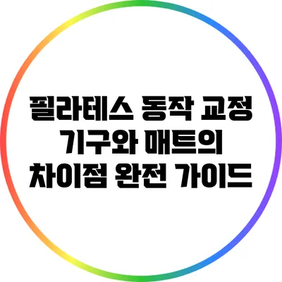 필라테스 동작 교정: 기구와 매트의 차이점 완전 가이드