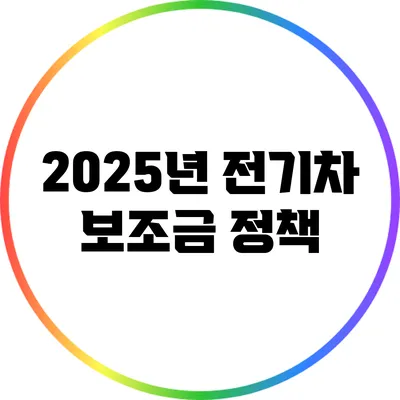 2025년 전기차 보조금 정책