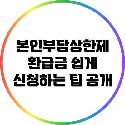 본인부담상한제 환급금 쉽게 신청하는 팁 공개