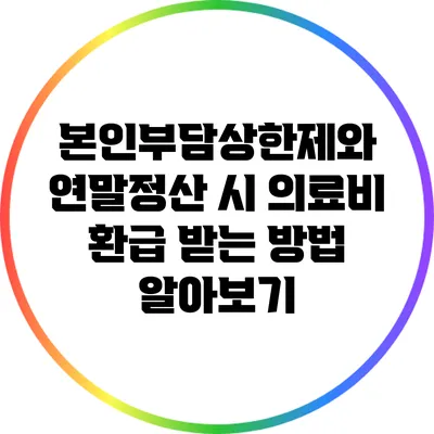 본인부담상한제와 연말정산 시 의료비 환급 받는 방법 알아보기