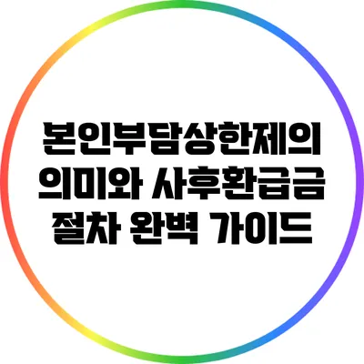 본인부담상한제의 의미와 사후환급금 절차 완벽 가이드