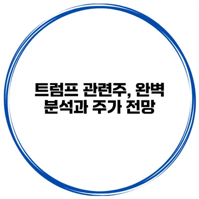 트럼프 관련주, 완벽 분석과 주가 전망